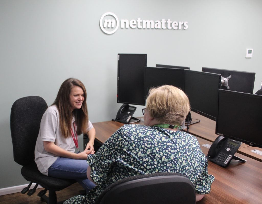 Sky Breeze receiving her training at at Netmatters