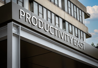 Exterior of Productivity East at the University of East Anglia