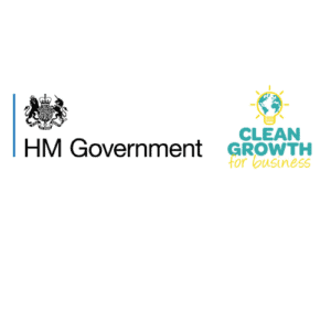 the HM government and Clean Growth for Business logos
