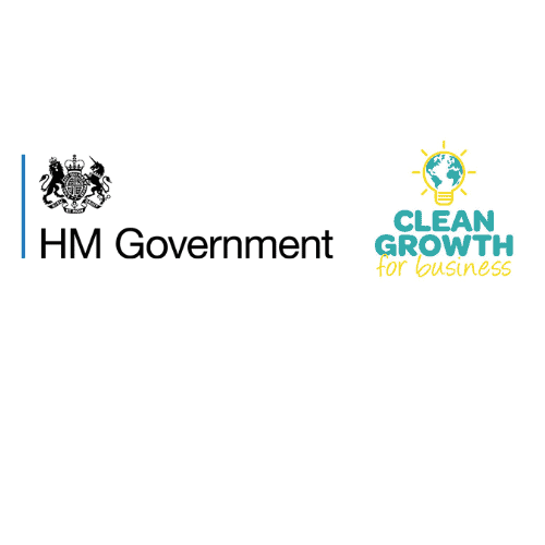 HM gov and clean growth logo