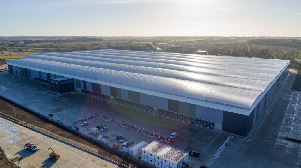 Aerial photo of logistics centre in Stowmarket